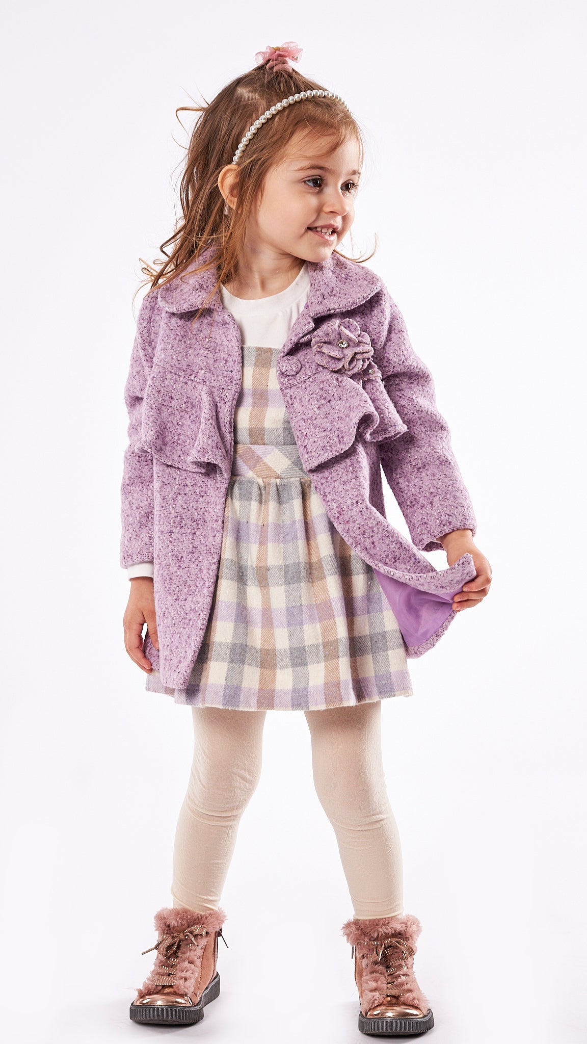 Ebita Three Piece Coat And Pinafore Set 9503