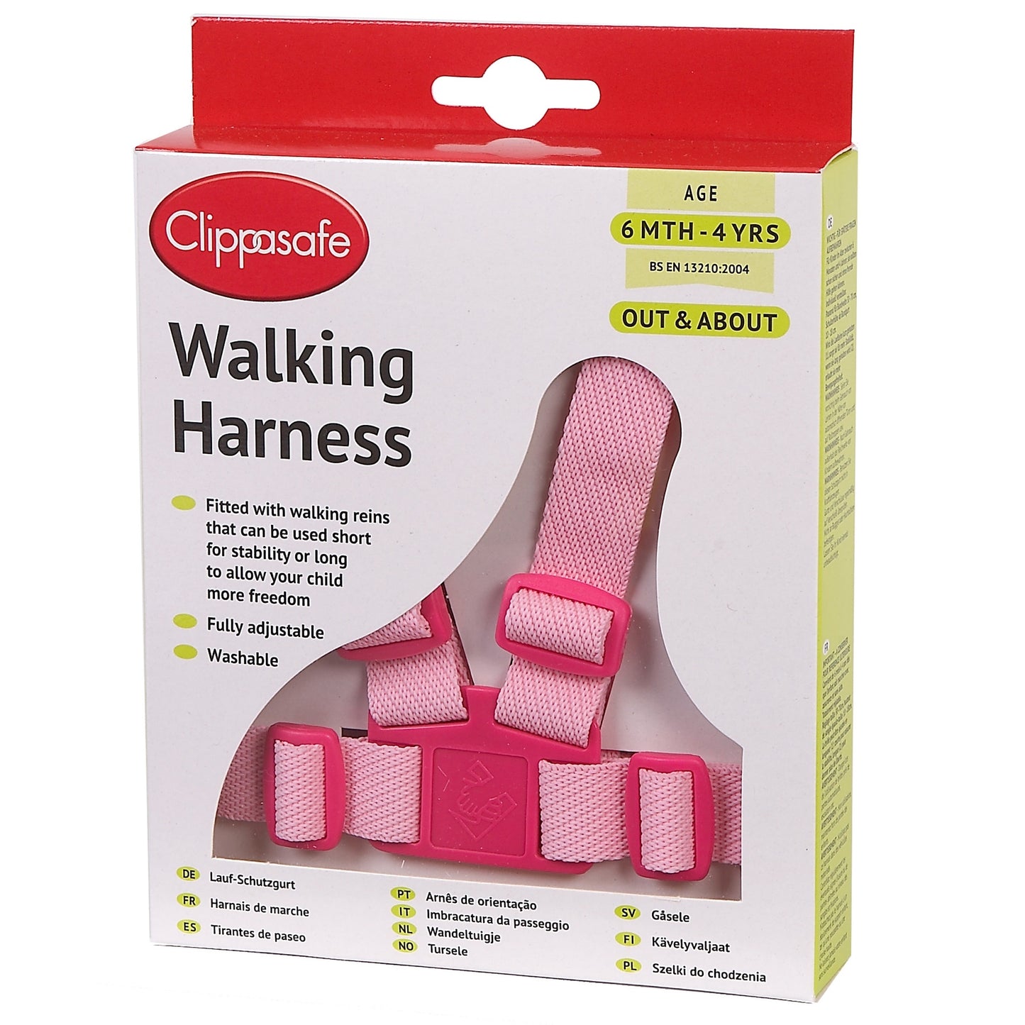 Clippasafe Out & About Walking Harness Pink