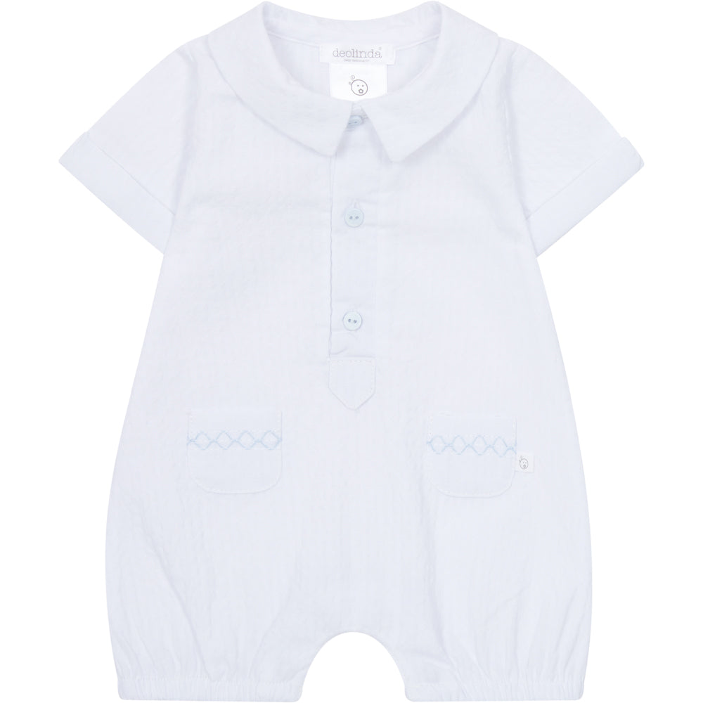 Deolinda Bombon Boys Summer White Romper 251506