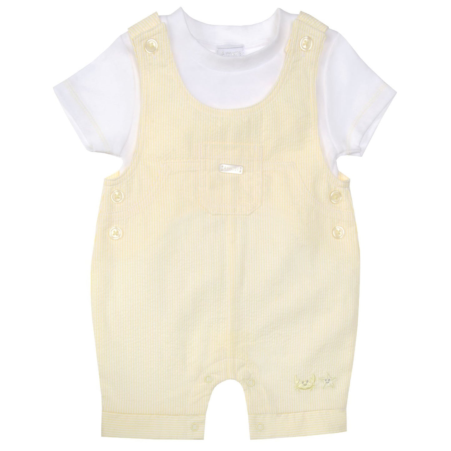 Amore By Kris X Kids Boys Summer Sunny Seaside Dungaree Set 8047