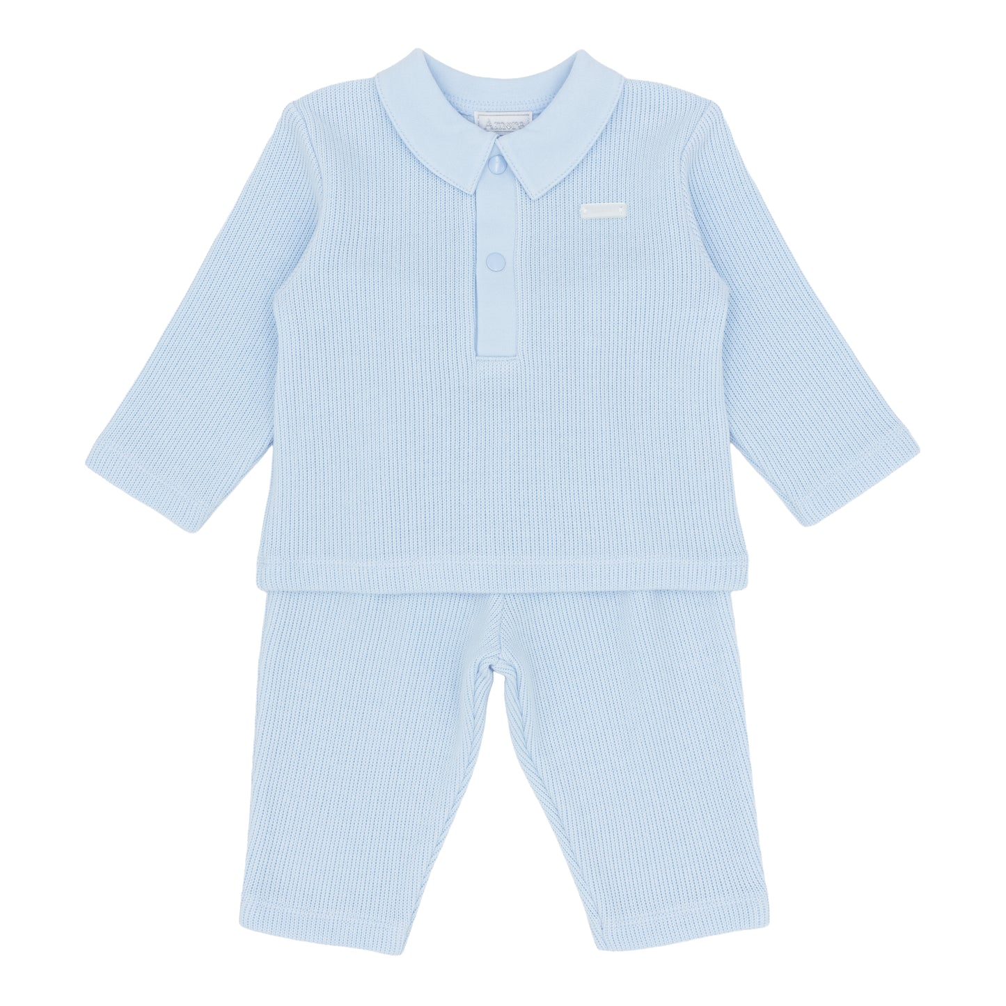 Amore Boys Winter Blue Knitted Polo Set AM0131