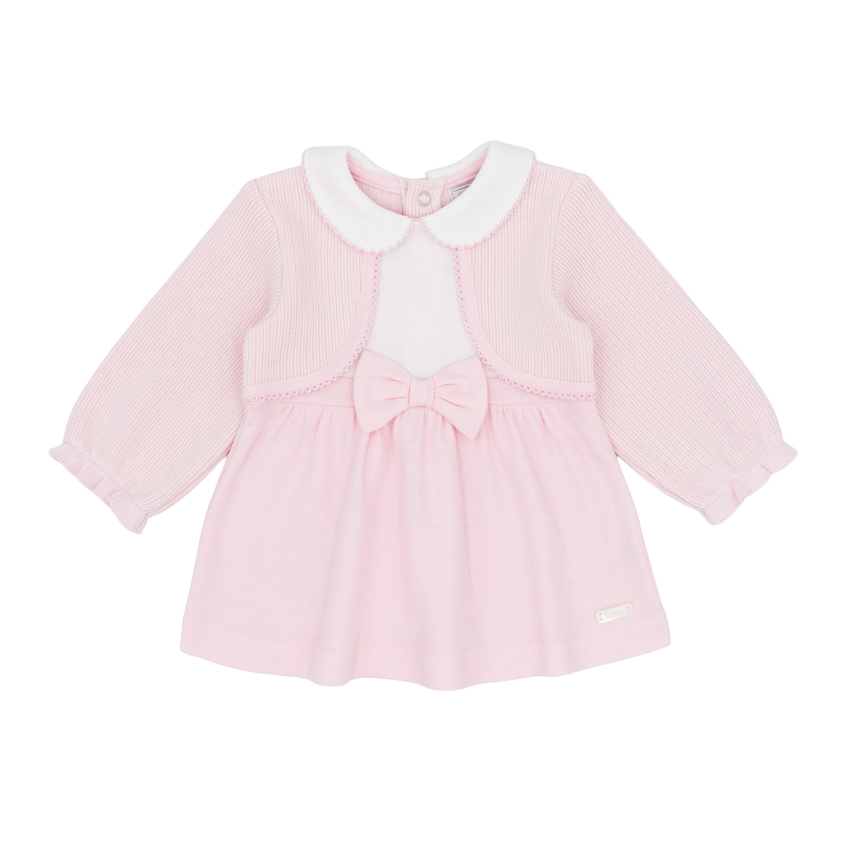 Amore Girls Winter Pink Knitted Rib Dress AM0125