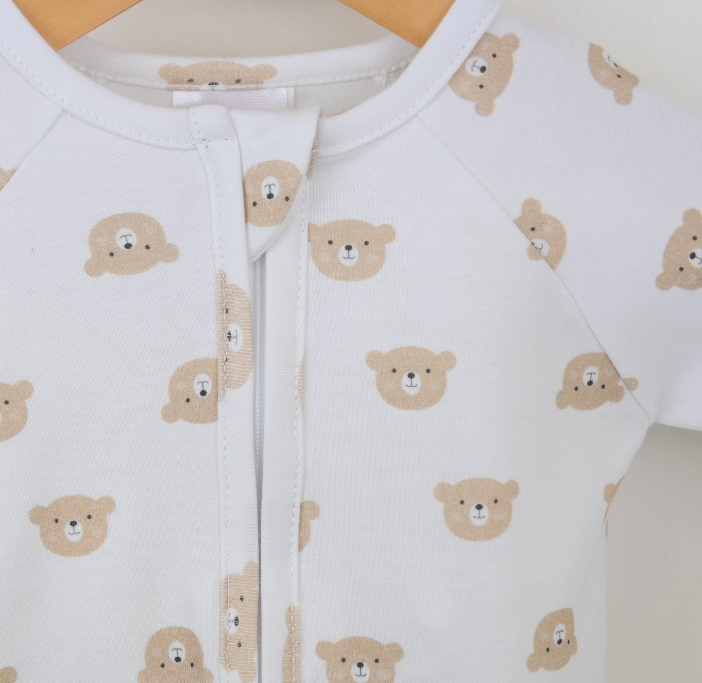 Pex Ted Zipped Sleepsuit Natural