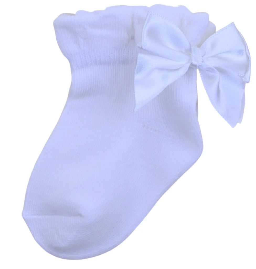 Pex White Bow Ankle Sock