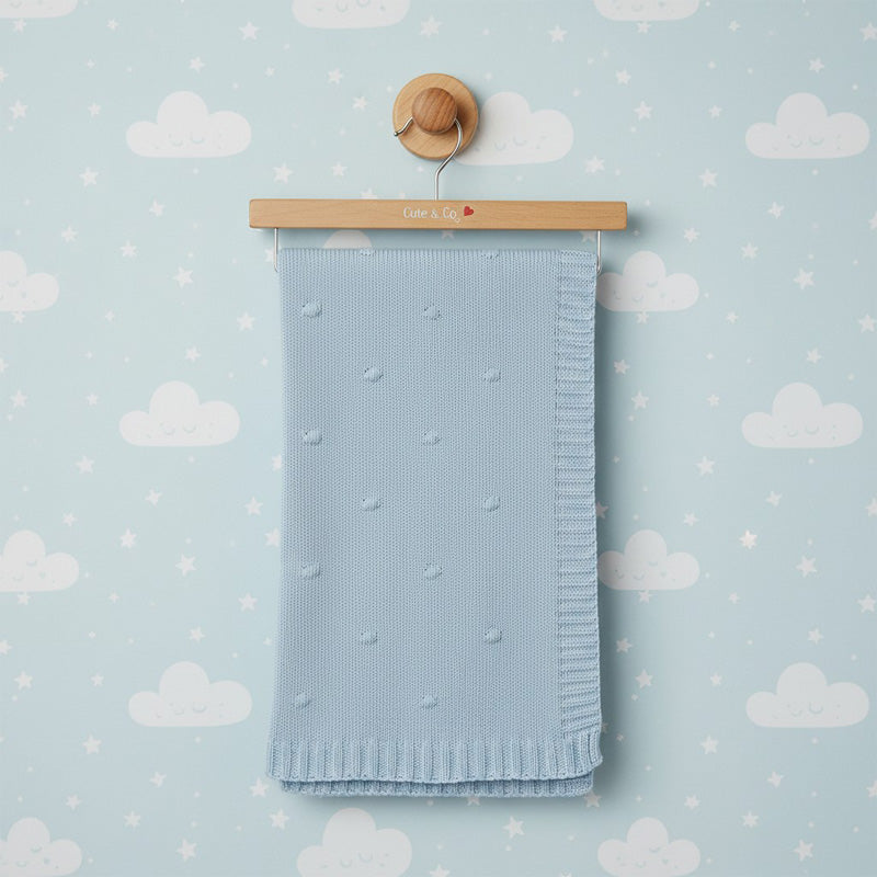 Cute & Co Cotton Dot Wrap Pale Blue