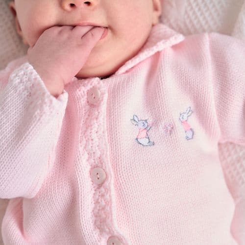 Dandelion Bunny Collared Cardigan Pink A2655