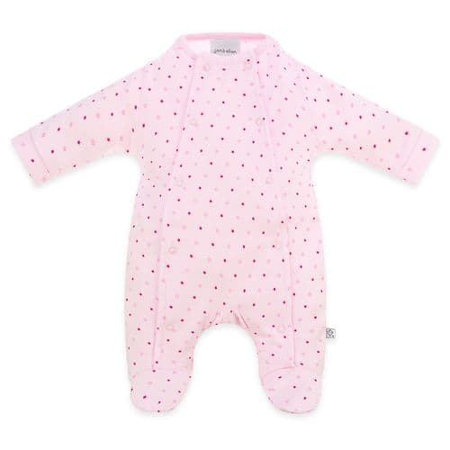 Dandelion Prem Cotton Stars Sleepsuit Pink AV1867