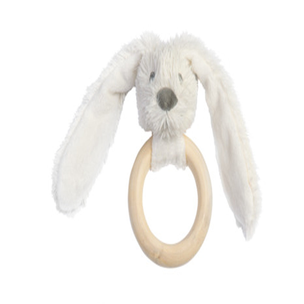 Happy Horse Ivory Rabbit Richie Wooden Teething Ring