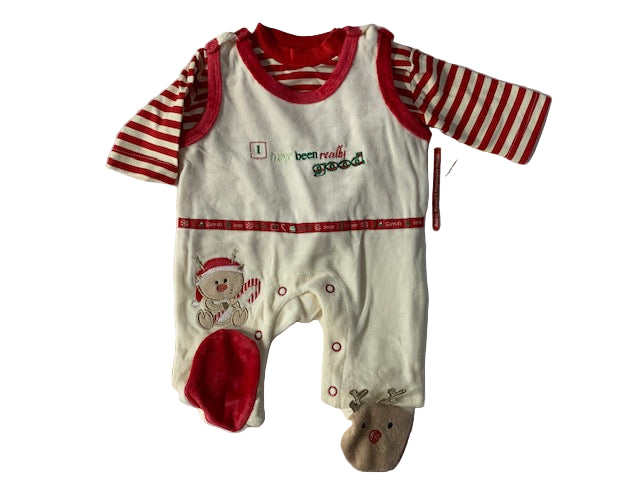 Nursery Time Christmas Dungaree Set