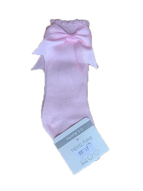 Nursery Time Knee High Pink Bow Sock