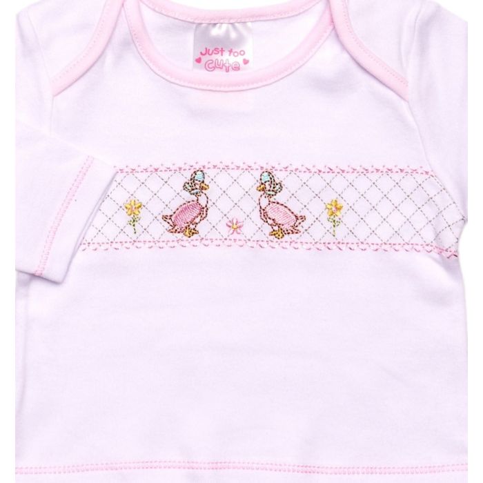Just Too Cute Jemima Puddle Duck Velour Three Piece Set Pink