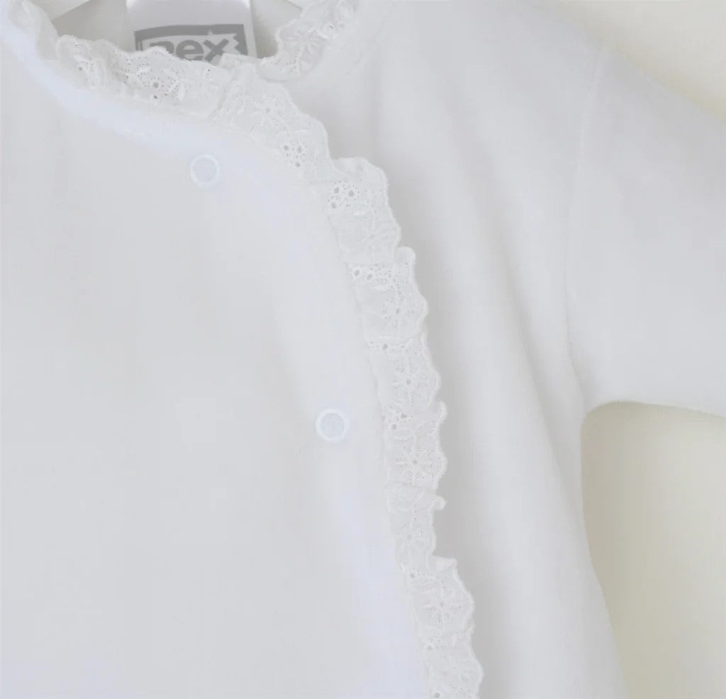 Pex Lace Edge Velour Sleepsuit