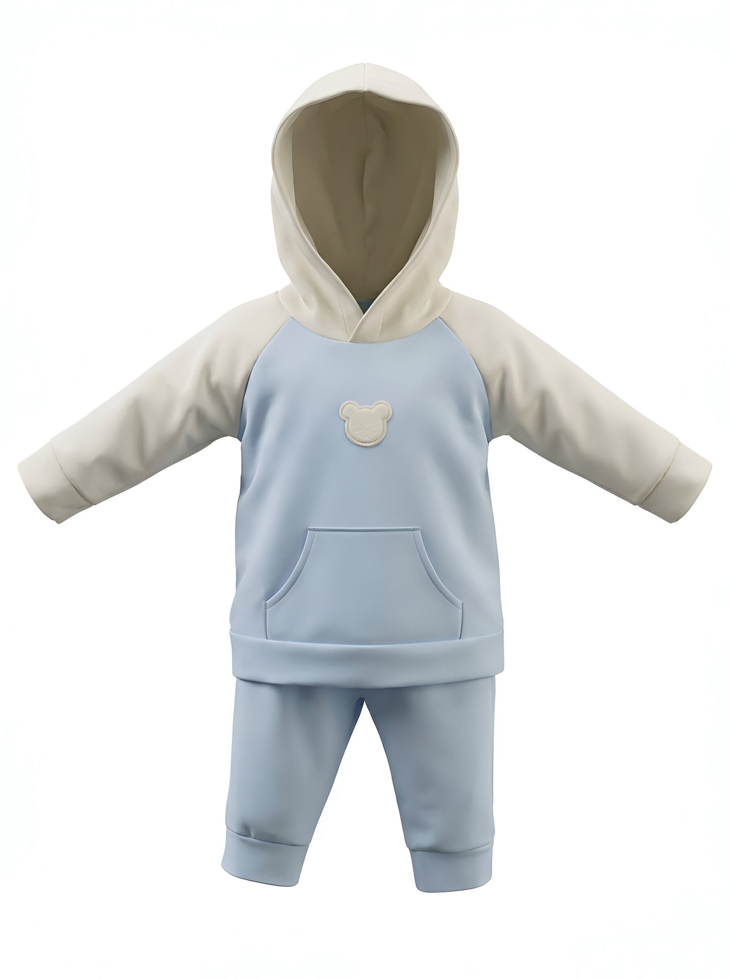 Pex Teddy Suit Blue And Ivory