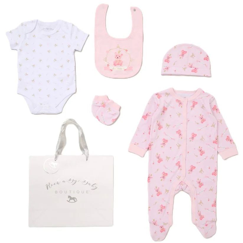 Rock A Bye Baby Boutique Five Piece Gift Set Little Princess F10650NB