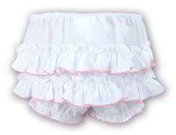 Sarah Louise White & Pink Frilly Knickers 003762P