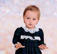 Sarah Louise Winter A-line Dress Navy And Green Tartan 012857