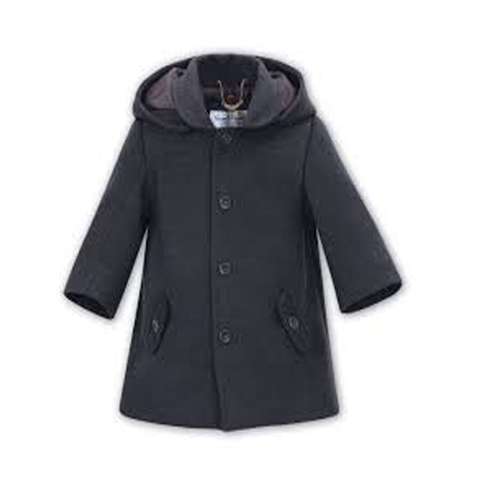 Sarah Louise Heritage Collection Boys Winter Grey Hooded Coat C9000