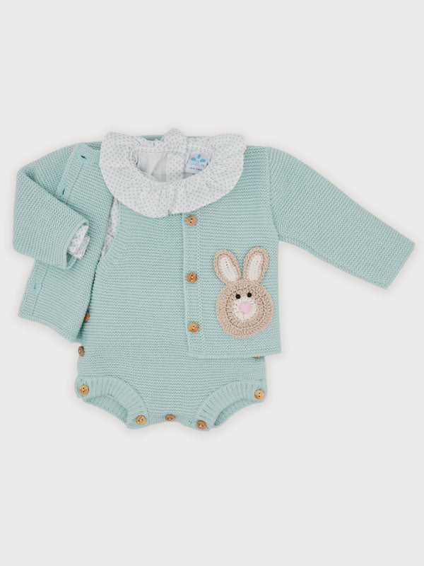 Sardon Spanish Winter Boys Three Piece Crochet Bunny Set 025VE-371