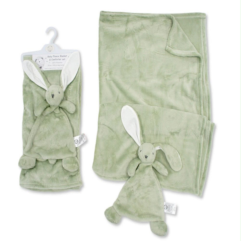 Snuggle Baby Fleece Blanket & Comforter Set Green