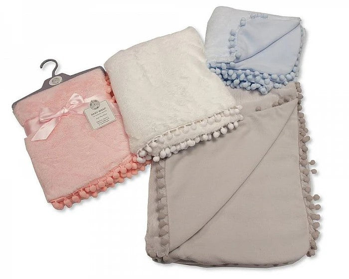 Snuggle Baby Wrap With Pom Pom Edge BW-112-1004