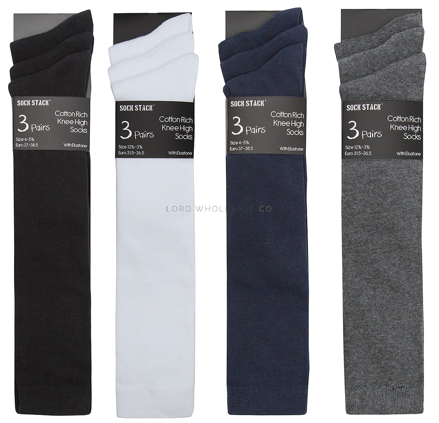 Unisex Knee High School Socks Three Pack