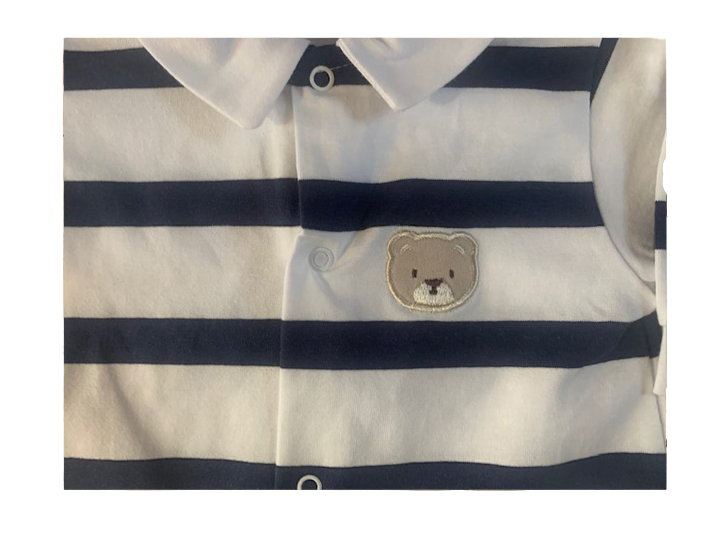 Pex Striped Ted Sleepsuit