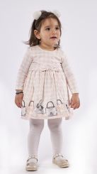 Ebita Toddler Cute Handbag Dress With Matching Bag 7505