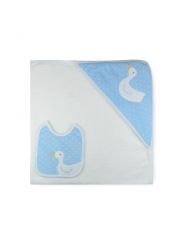 Sardon Spanish Pale Blue Duck Towel And Bib Set 22HA-455
