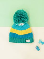 Blade & Rose Green And Mustard Bobble Hat