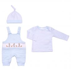 Just Too Cute Prem Peter Rabbit Smocked Overall Set Blue
