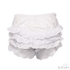 Soft Touch Cotton Frilly Pants White