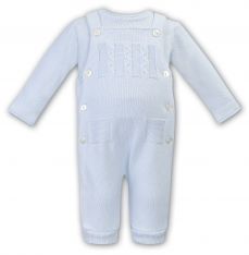 Sarah Louise Boys Winter Knitted Two Piece Set Blue 008172