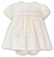 Sarah Louise Summer Dress & Pants Embroidered Daisies Lemon 012918