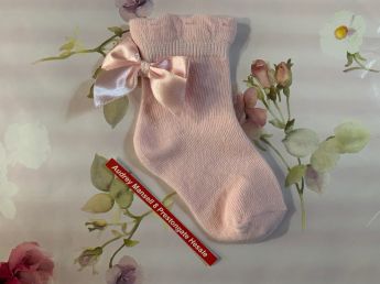 Pex Pink Bow Ankle Sock