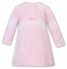 Dani By Sarah Louise Winter Knitted Dress Pink And White D09667