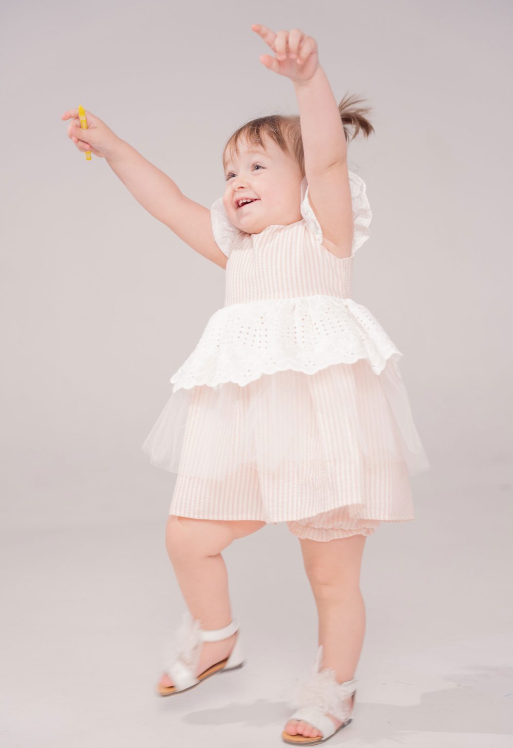 Ebita Summer Striped Dress With Pants 2529