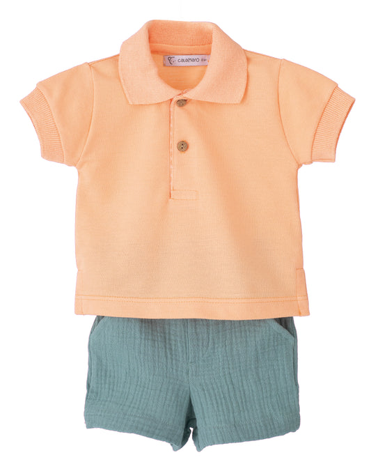 Calamaro Baby Subiyan Polo T-shirt And Short Set 11119