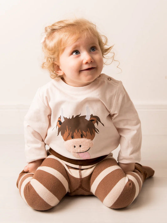 Blade & Rose Neutral Hamish Highland Cow Top