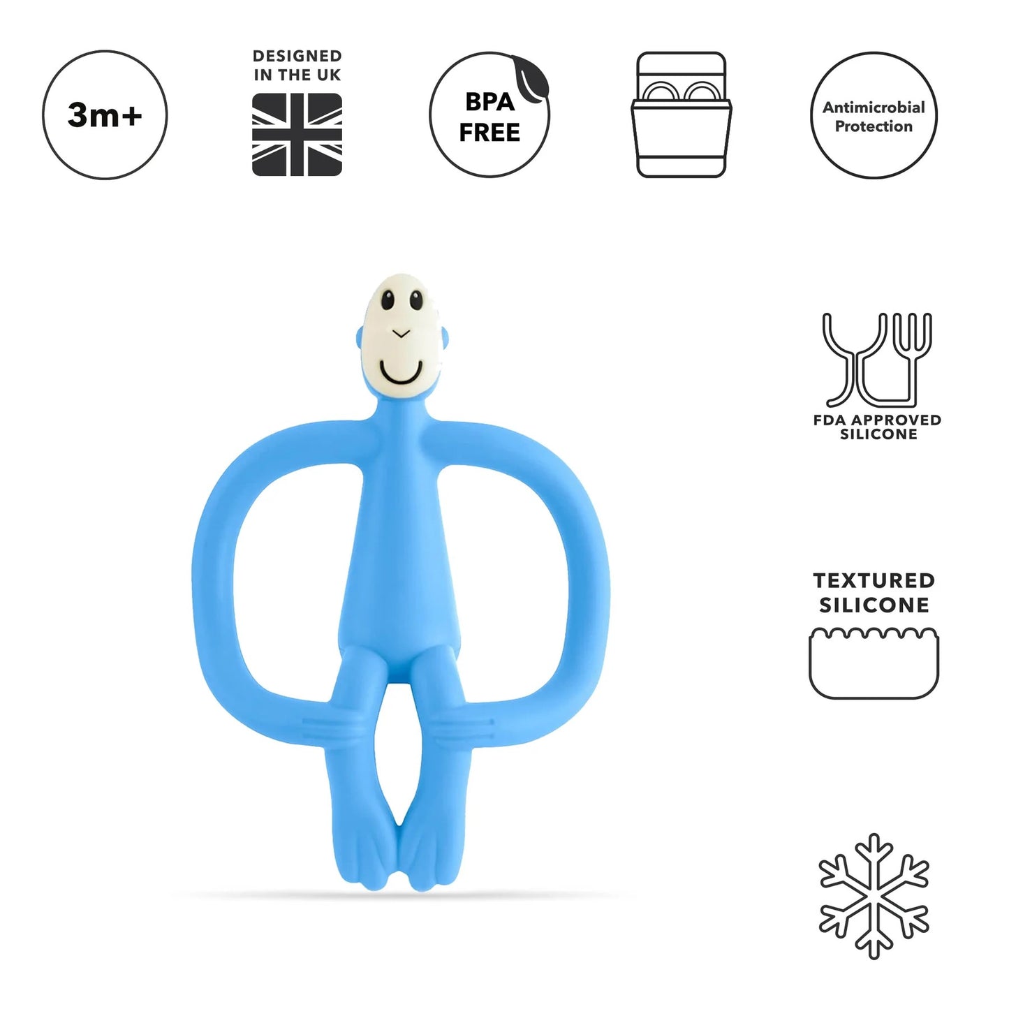 Matchstick Monkey Original Teething Toy Light Blue