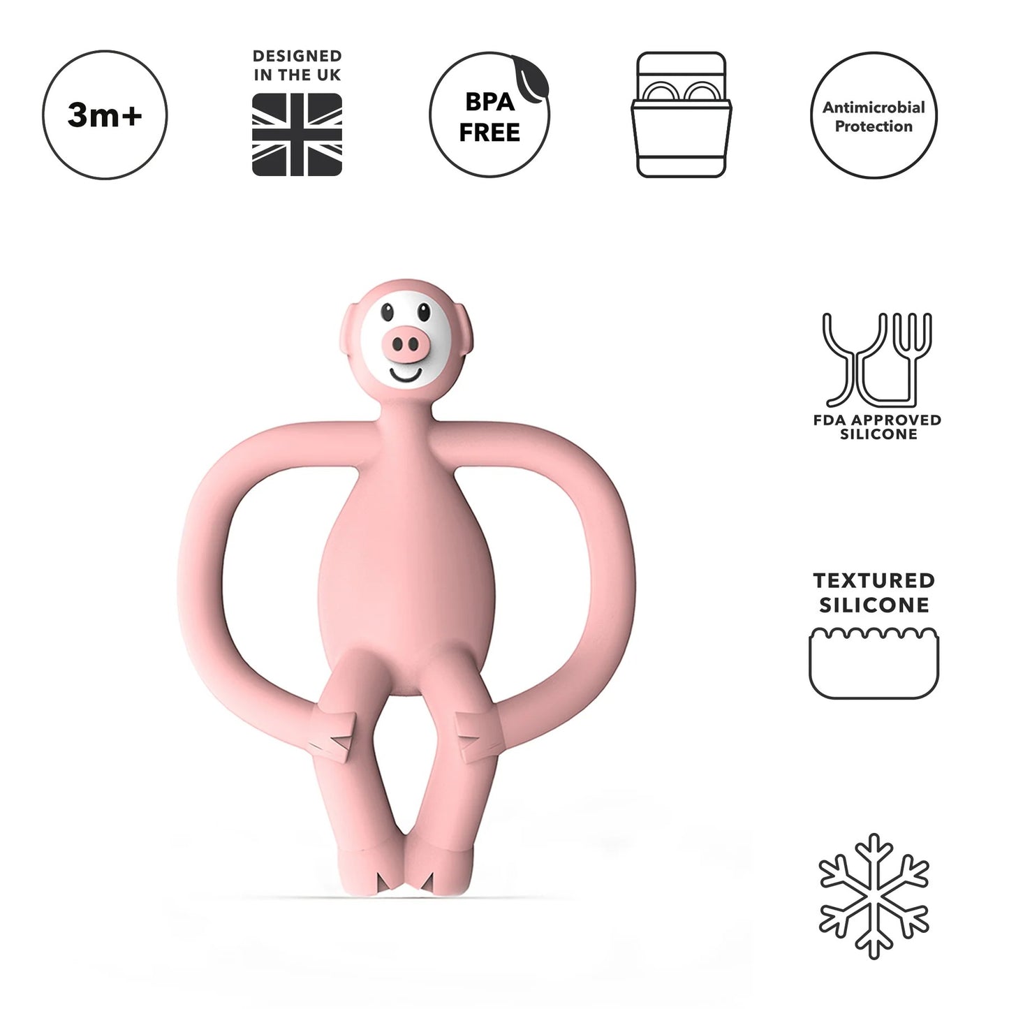 Matchstick Monkey Animal Teether Pickle Pig