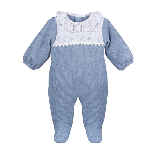 Calamaro Baby Navia Footed Romper Blue 33036