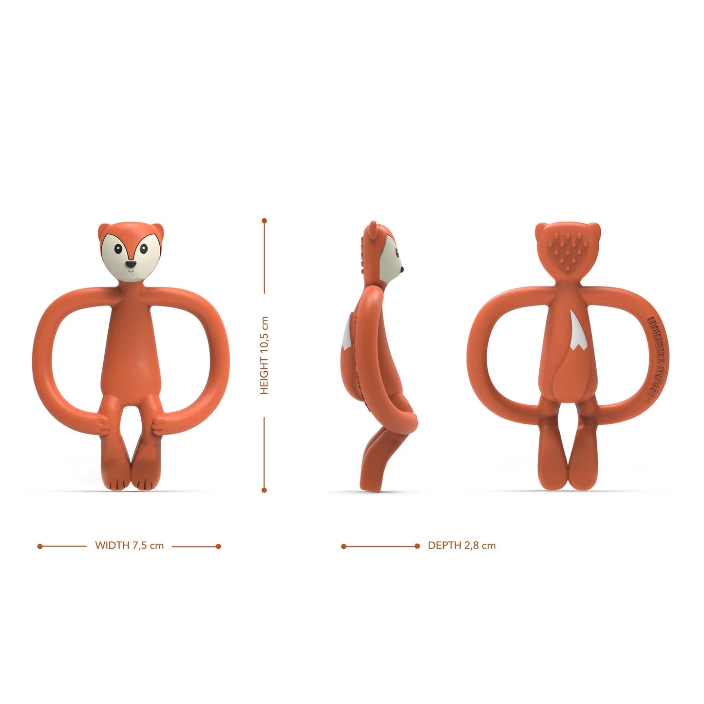 Matchstick Monkey Animal Teether Fudge Fox