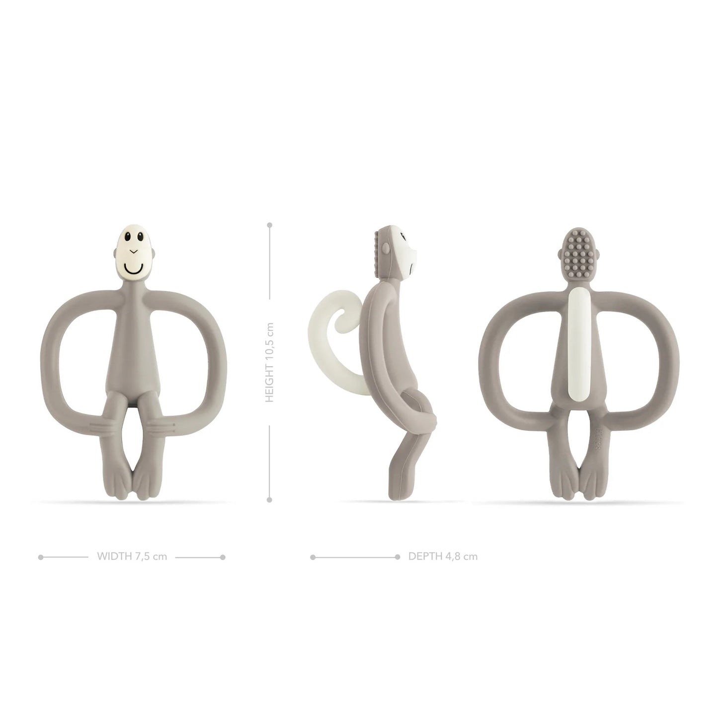 Matchstick Monkey Original Teething Toy Grey