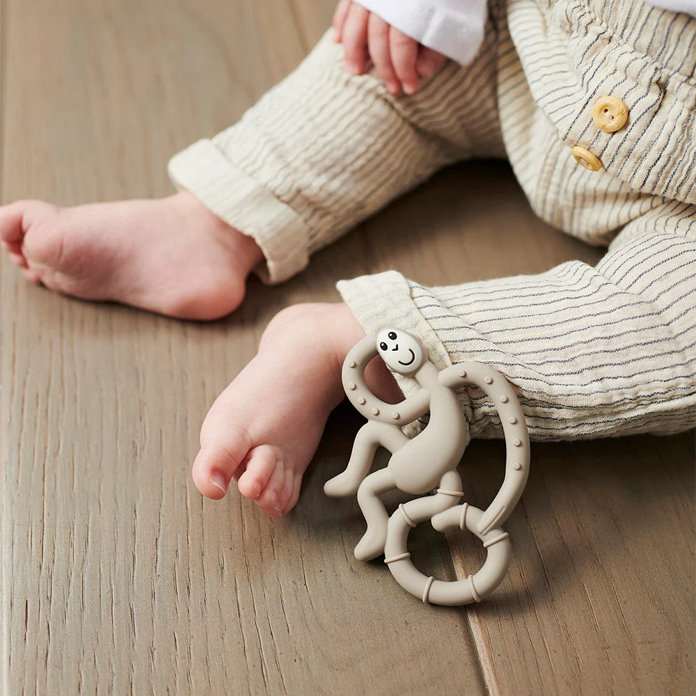Matchstick Monkey Mini Teething Toy Grey