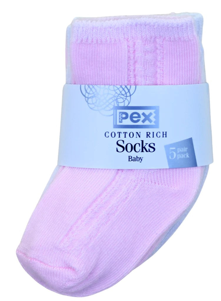 Pex Five Pack Girls Socks