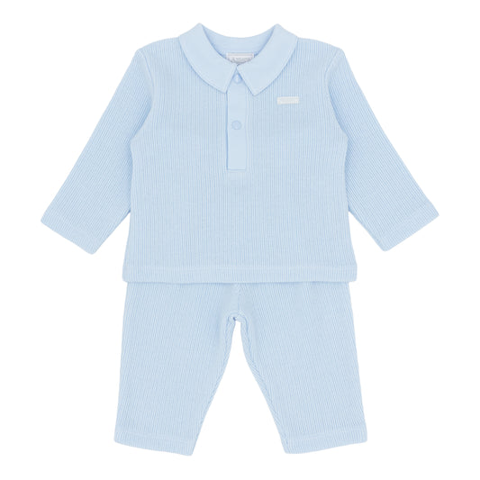Amore Boys Winter Blue Knitted Polo Set AM0131