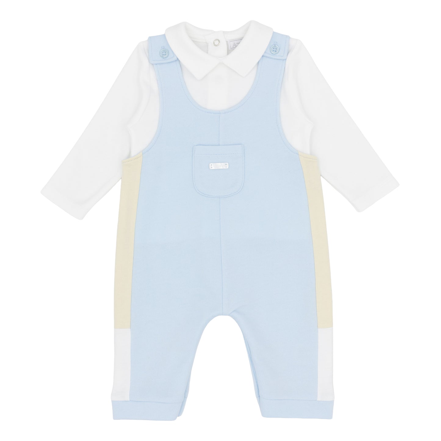 Amore Boys Winter French Terry Blue Dungaree Set AM0108