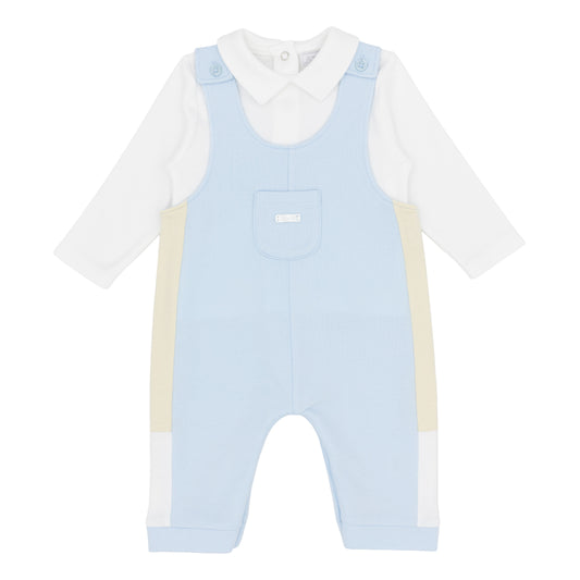 Amore Boys Winter French Terry Blue Dungaree Set AM0108