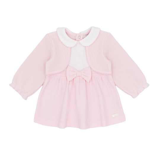 Amore Girls Winter Pink Knitted Rib Dress AM0125