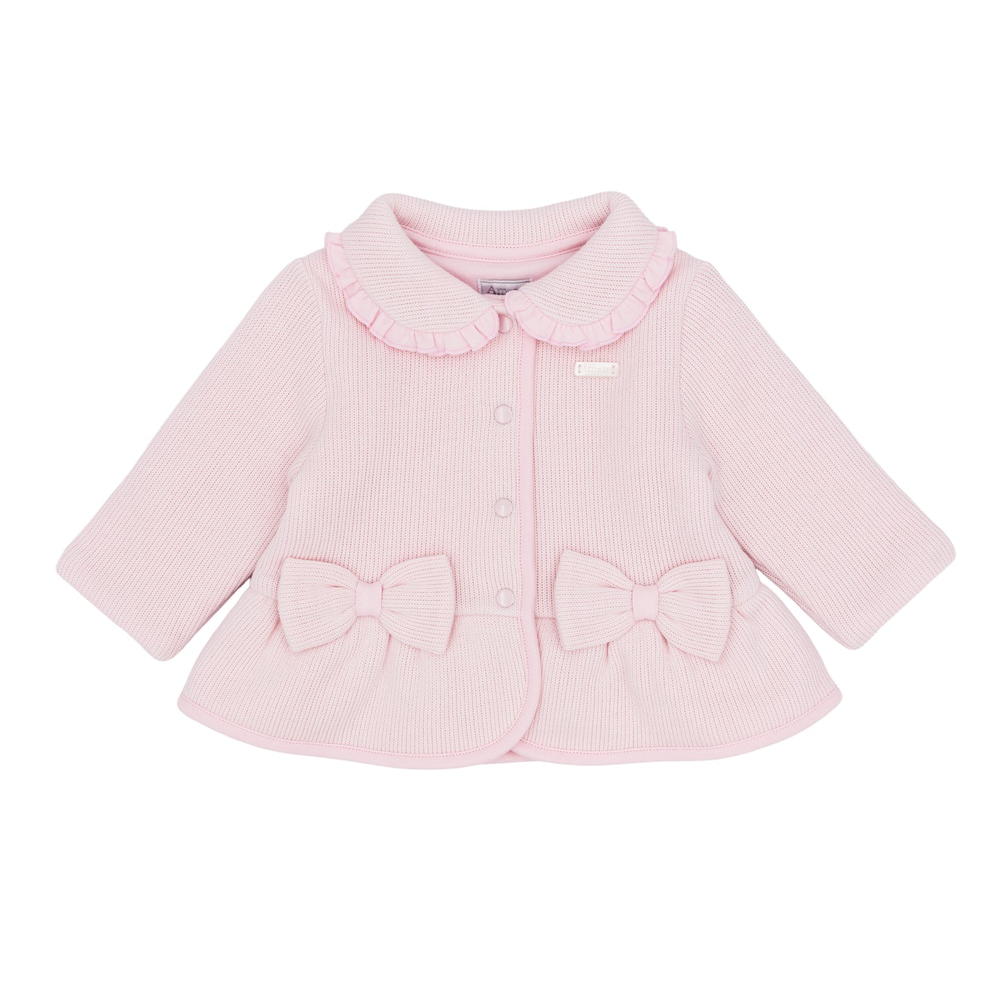 Amore Girls Winter Pink Knitted Rib Jacket AM0127